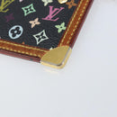 LOUIS VUITTON Multicolor Pochette Cles Coin Purse Black M13664 LV Auth 172076-15