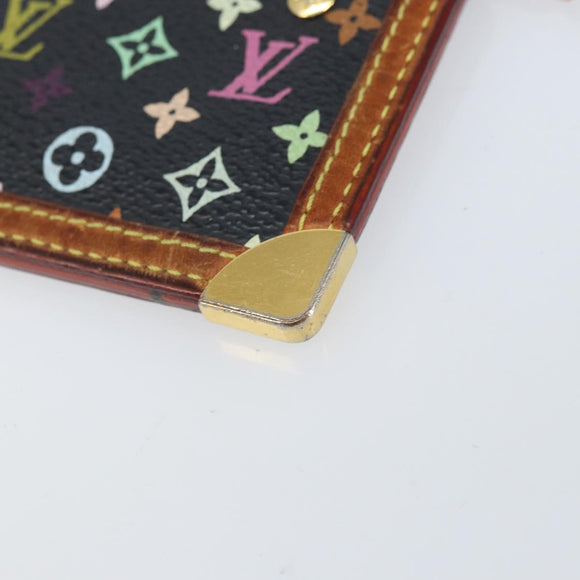 LOUIS VUITTON Multicolor Pochette Cles Coin Purse Black M13664 LV Auth 172076