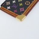 LOUIS VUITTON Multicolor Pochette Cles Coin Purse Black M13664 LV Auth 172076-16