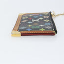 LOUIS VUITTON Multicolor Pochette Cles Coin Purse Black M13664 LV Auth 172076-3