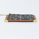 LOUIS VUITTON Multicolor Pochette Cles Coin Purse Black M13664 LV Auth 172076-6