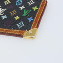 LOUIS VUITTON Multicolor Pochette Cles Coin Purse Black M13664 LV Auth 172076-7