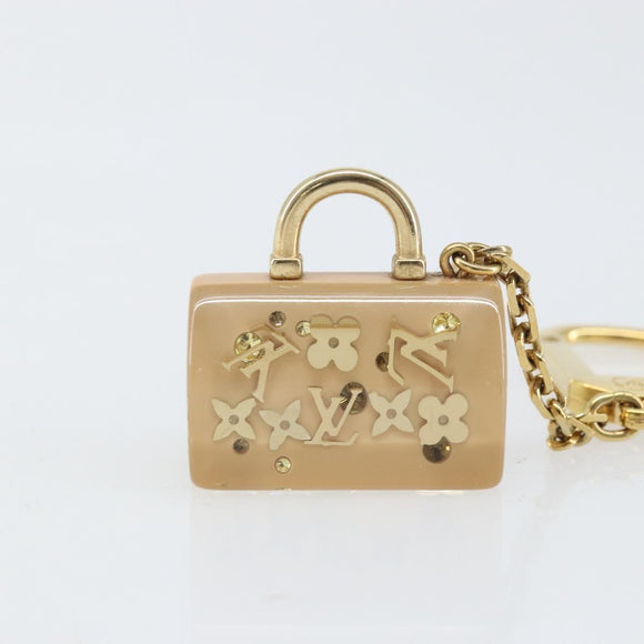 LOUIS VUITTON Porte Cles Speedy Unclusion Charm Gold Tone M65416 LV Auth 172077
