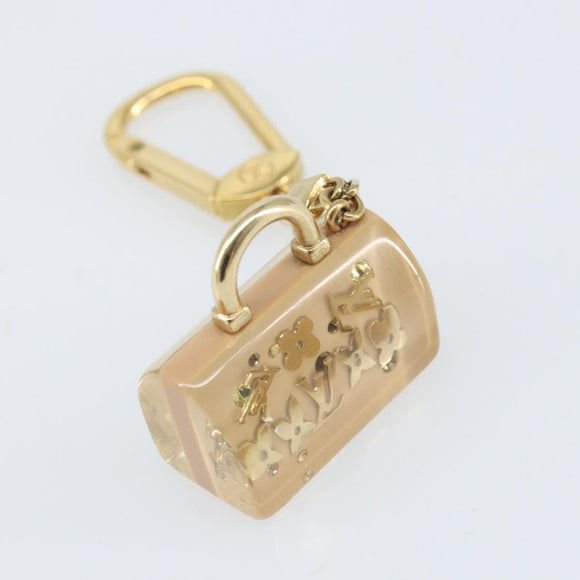 LOUIS VUITTON Porte Cles Speedy Unclusion Charm Gold Tone M65416 LV Auth 172077