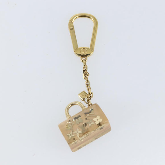 LOUIS VUITTON Porte Cles Speedy Unclusion Charm Gold Tone M65416 LV Auth 172077