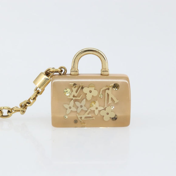 LOUIS VUITTON Porte Cles Speedy Unclusion Charm Gold Tone M65416 LV Auth 172077