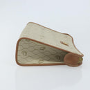 Christian Dior Honeycomb Canvas Clutch Bag PVC Beige Gold Auth 172084-3
