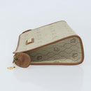 Christian Dior Honeycomb Canvas Clutch Bag PVC Beige Gold Auth 172084-4