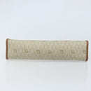 Christian Dior Honeycomb Canvas Clutch Bag PVC Beige Gold Auth 172084-6