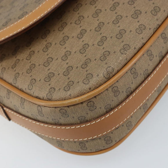 GUCCI Micro GG Supreme Shoulder Bag PVC Beige Gold 001 41 4425 Auth 172085