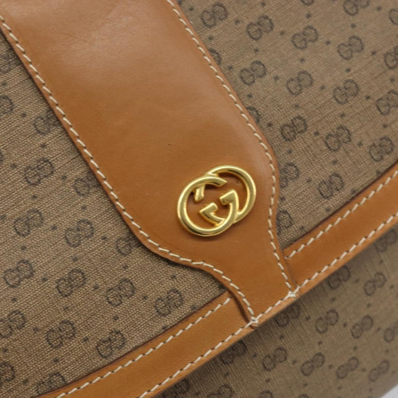 GUCCI Micro GG Supreme Shoulder Bag PVC Beige Gold 001 41 4425 Auth 172085