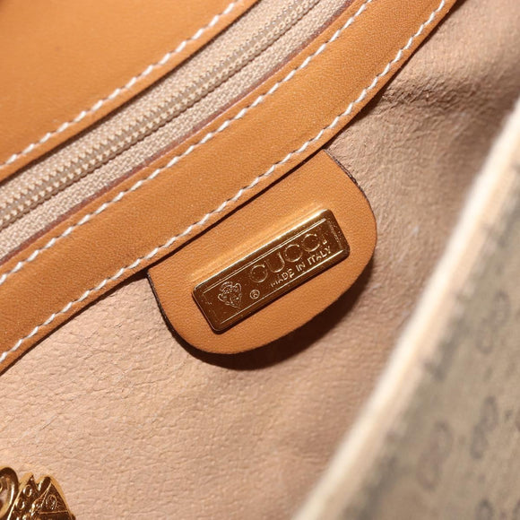 GUCCI Micro GG Supreme Shoulder Bag PVC Beige Gold 001 41 4425 Auth 172085