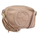 GUCCI Shoulder Bag Leather Pink Gold 308364 Auth 172086A-1