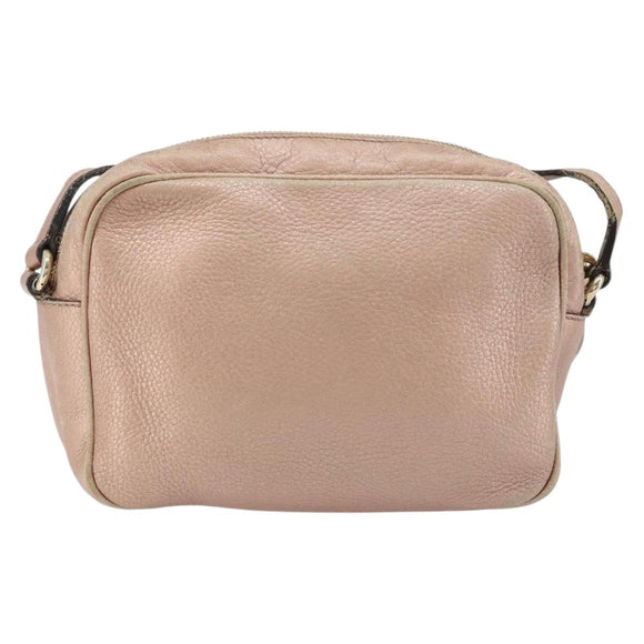 GUCCI Shoulder Bag Leather Pink Gold 308364 Auth 172086A