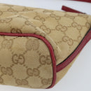 GUCCI GG Canvas Hand Bag Beige Silver 07198 Auth 172088-15
