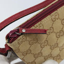 GUCCI GG Canvas Hand Bag Beige Silver 07198 Auth 172088-10