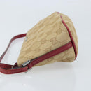GUCCI GG Canvas Hand Bag Beige Silver 07198 Auth 172088-4