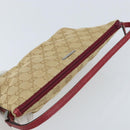 GUCCI GG Canvas Hand Bag Beige Silver 07198 Auth 172088-6