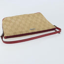 GUCCI GG Canvas Hand Bag Beige Silver 07198 Auth 172088-7