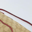 GUCCI GG Canvas Hand Bag Beige Silver 07198 Auth 172088-8
