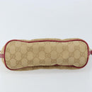 GUCCI GG Canvas Hand Bag Beige Silver 07198 Auth 172088-5