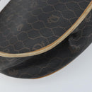 Christian Dior Honeycomb Canvas Shoulder Bag PVC Black Gold Auth 172089-16