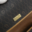 Christian Dior Honeycomb Canvas Shoulder Bag PVC Black Gold Auth 172089-18