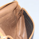 Christian Dior Honeycomb Canvas Shoulder Bag PVC Black Gold Auth 172089-19