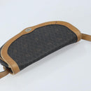 Christian Dior Honeycomb Canvas Shoulder Bag PVC Black Gold Auth 172089-6