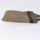 GUCCI GG Supreme Web Sherry Line Hand Bag PVC Beige Red Green Auth 172091-4