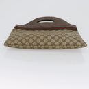 GUCCI GG Supreme Web Sherry Line Hand Bag PVC Beige Red Green Auth 172091-9