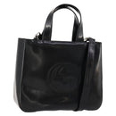 GUCCI Hand Bag Patent leather 2way Black Silver 000 1013 0504 Auth 172095-1