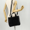 GUCCI Hand Bag Patent leather 2way Black Silver 000 1013 0504 Auth 172095-23