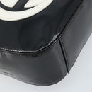 GUCCI Hand Bag Patent leather Black Silver 007 2046 0249 Auth 172096-14