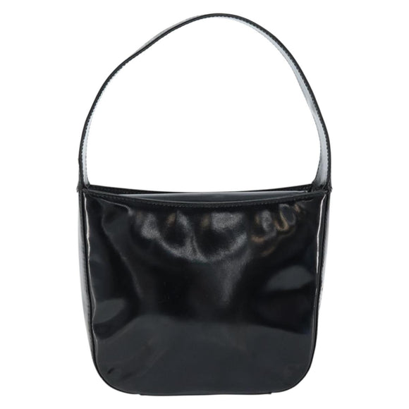 GUCCI Hand Bag Patent leather Black Silver 007 2046 0249 Auth 172096