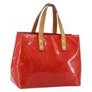 LOUIS VUITTON Monogram Vernis Reade PM Hand Bag Red Rouge M91088 LV Auth 172108-1