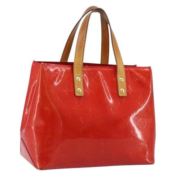 LOUIS VUITTON Monogram Vernis Reade PM Hand Bag Red Rouge M91088 LV Auth 172108