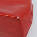 LOUIS VUITTON Monogram Vernis Reade PM Hand Bag Red Rouge M91088 LV Auth 172108-9