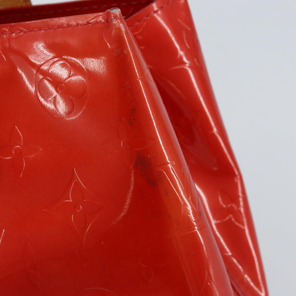 LOUIS VUITTON Monogram Vernis Reade PM Hand Bag Red Rouge M91088 LV Auth 172108