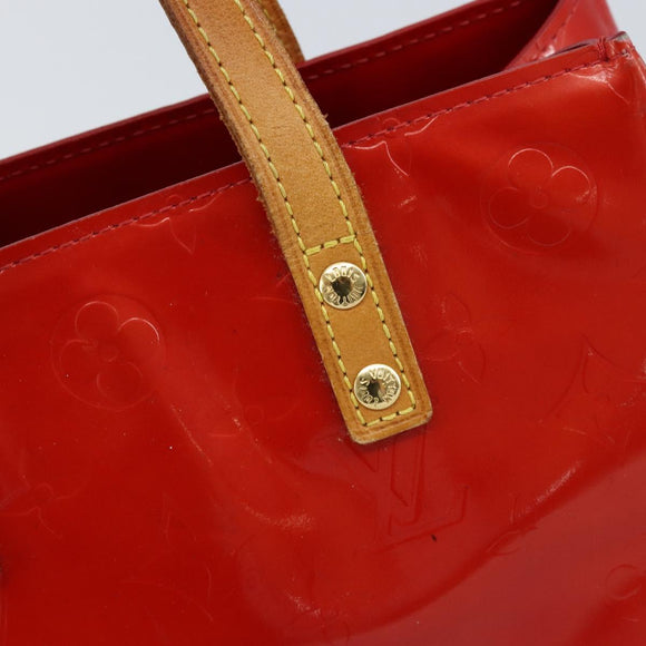 LOUIS VUITTON Monogram Vernis Reade PM Hand Bag Red Rouge M91088 LV Auth 172108