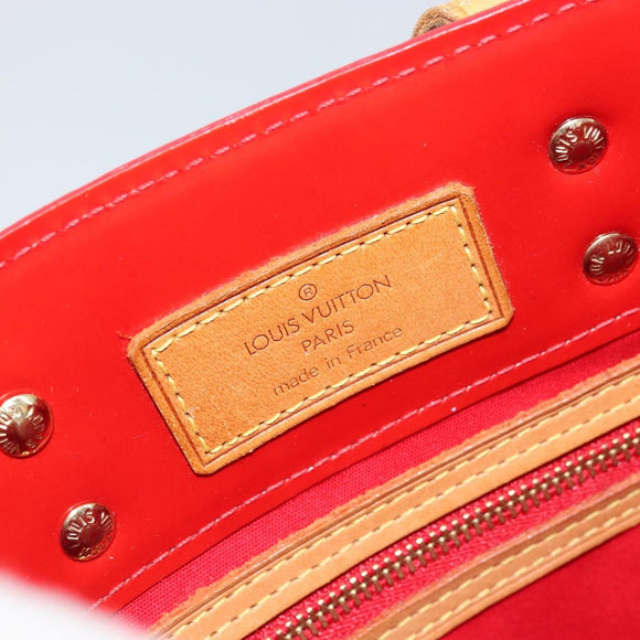 LOUIS VUITTON Monogram Vernis Reade PM Hand Bag Red Rouge M91088 LV Auth 172108