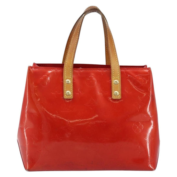 LOUIS VUITTON Monogram Vernis Reade PM Hand Bag Red Rouge M91088 LV Auth 172108