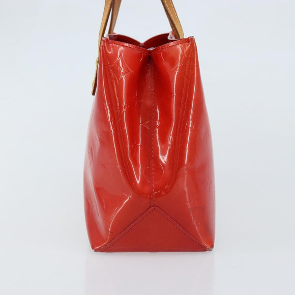 LOUIS VUITTON Monogram Vernis Reade PM Hand Bag Red Rouge M91088 LV Auth 172108