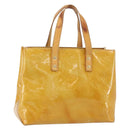 LOUIS VUITTON Monogram Vernis Reade PM Hand Bag Beige M91334 LV Auth 172109-1