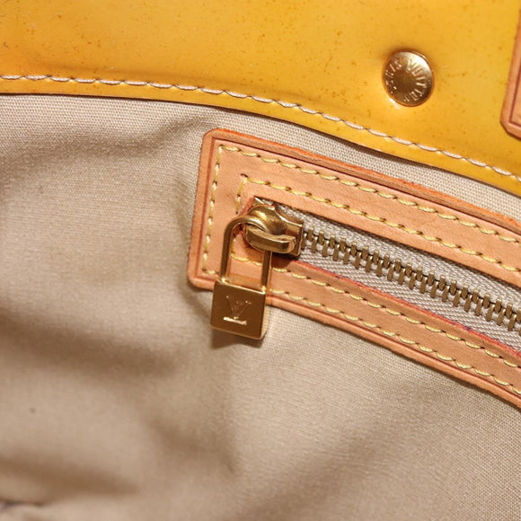LOUIS VUITTON Monogram Vernis Reade PM Hand Bag Beige M91334 LV Auth 172109
