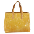 LOUIS VUITTON Monogram Vernis Reade PM Hand Bag Beige M91334 LV Auth 172109-2