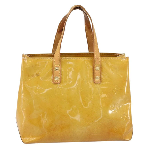 LOUIS VUITTON Monogram Vernis Reade PM Hand Bag Beige M91334 LV Auth 172109