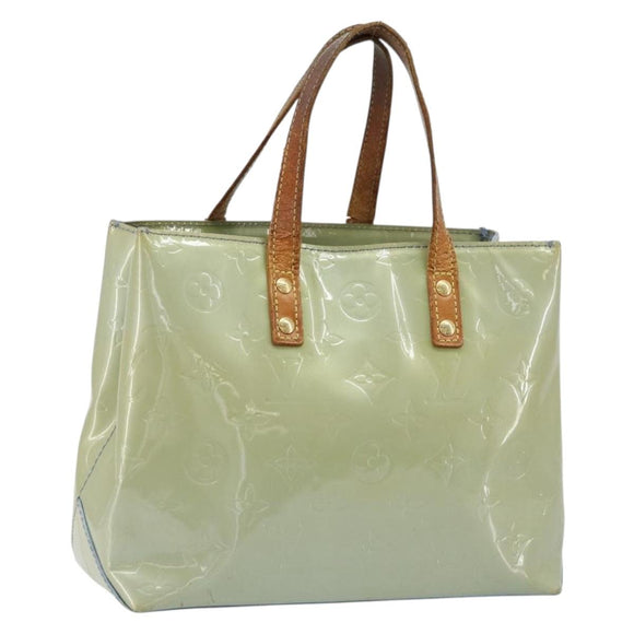 LOUIS VUITTON Monogram Vernis Reade PM Hand Bag Baby Blue LV Auth 172110