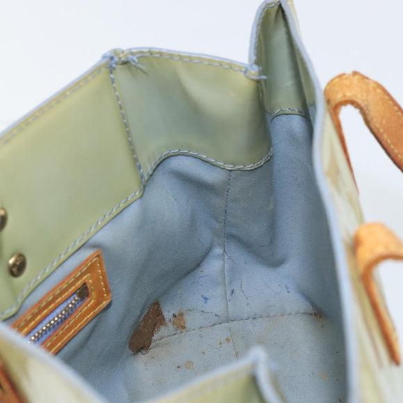 LOUIS VUITTON Monogram Vernis Reade PM Hand Bag Baby Blue LV Auth 172110