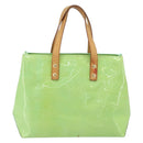 LOUIS VUITTON Monogram Vernis Reade PM Hand Bag Peppermint M91307 LV Auth 172111-2